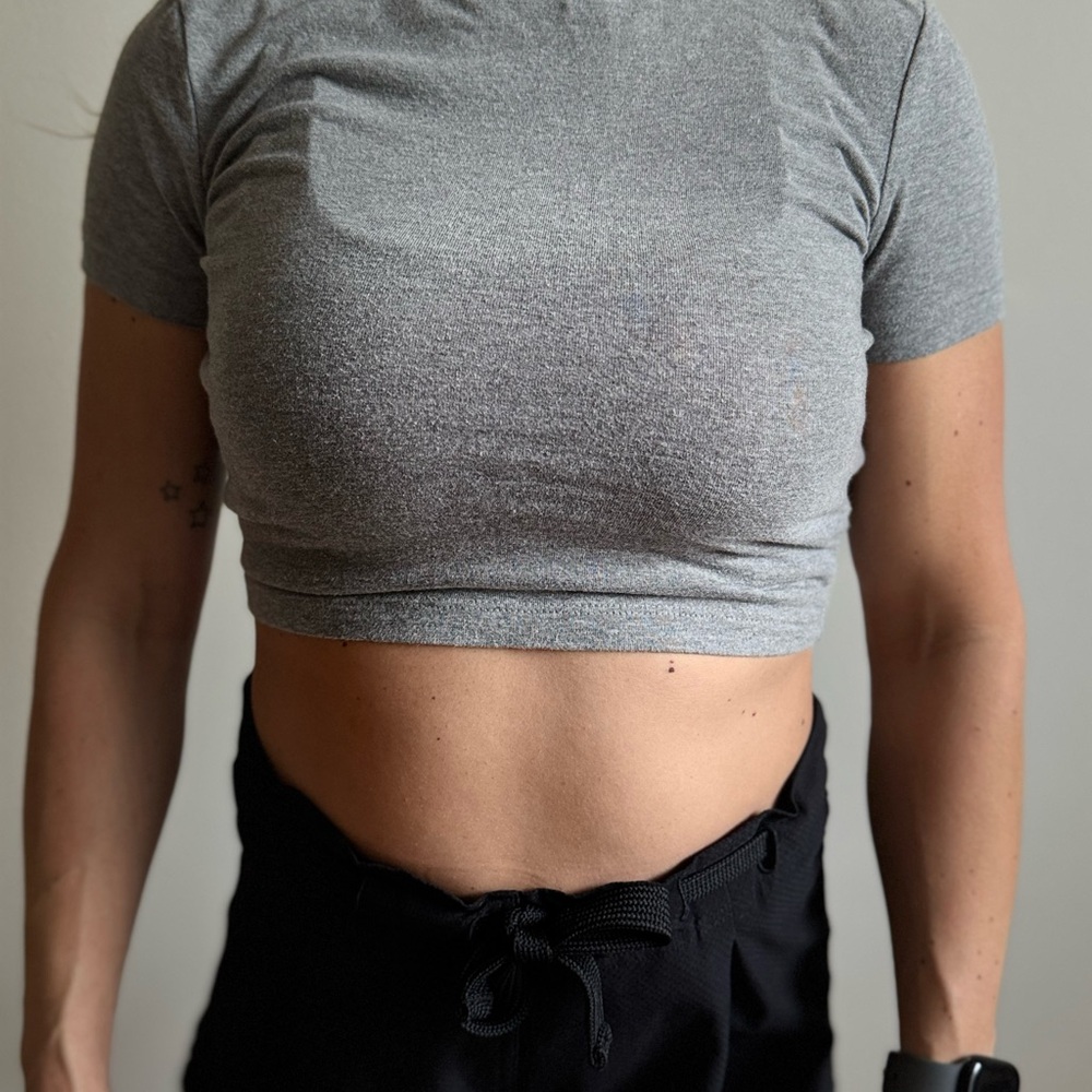 Gray Women's Crop Top